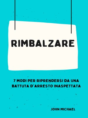 cover image of Rimbalzare